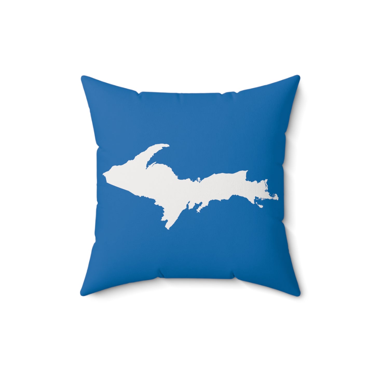 Michigan Upper Peninsula Accent Pillow (w/ UP Outline) | Azure