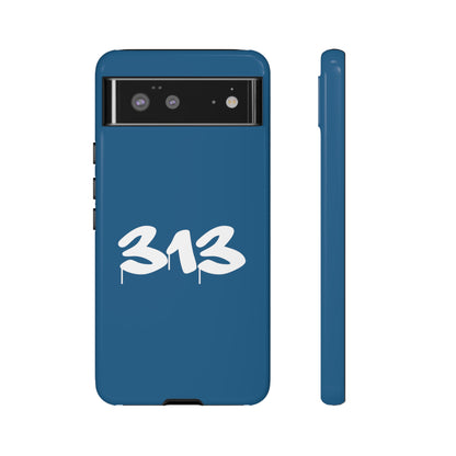 Detroit '313' Tough Phone Case (Blueberry Tag Font) | Samsung & Pixel Android