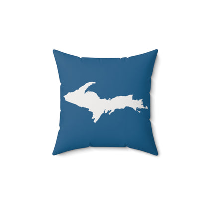 Michigan Upper Peninsula Accent Pillow (w/ UP Outline) | Blueberry