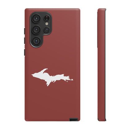 Michigan Upper Peninsula Tough Phone Case (Ore Dock Red w/ UP Outline) | Samsung & Pixel Android