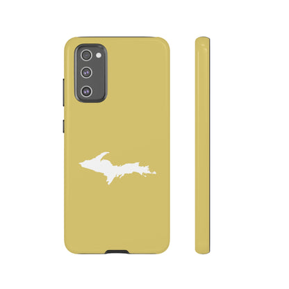 Michigan Upper Peninsula Tough Phone Case (Plum Yellow w/ UP Outline) | Samsung & Pixel Android