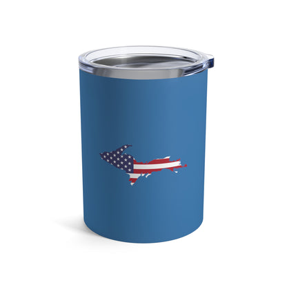 Michigan Upper Peninsula Tumbler (w/ UP USA Flag) | Lake Superior Blue - 10oz