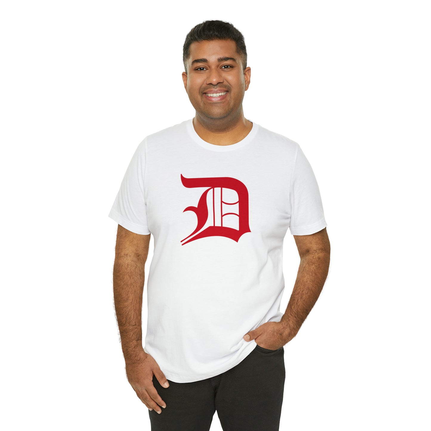 Detroit 'Old English D' T-Shirt (Aliform Red) | Unisex Standard