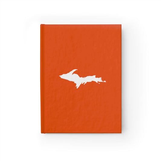 Michigan Upper Peninsula Blank Sketchbook (w/ UP Outline) | Maple Leaf Orange