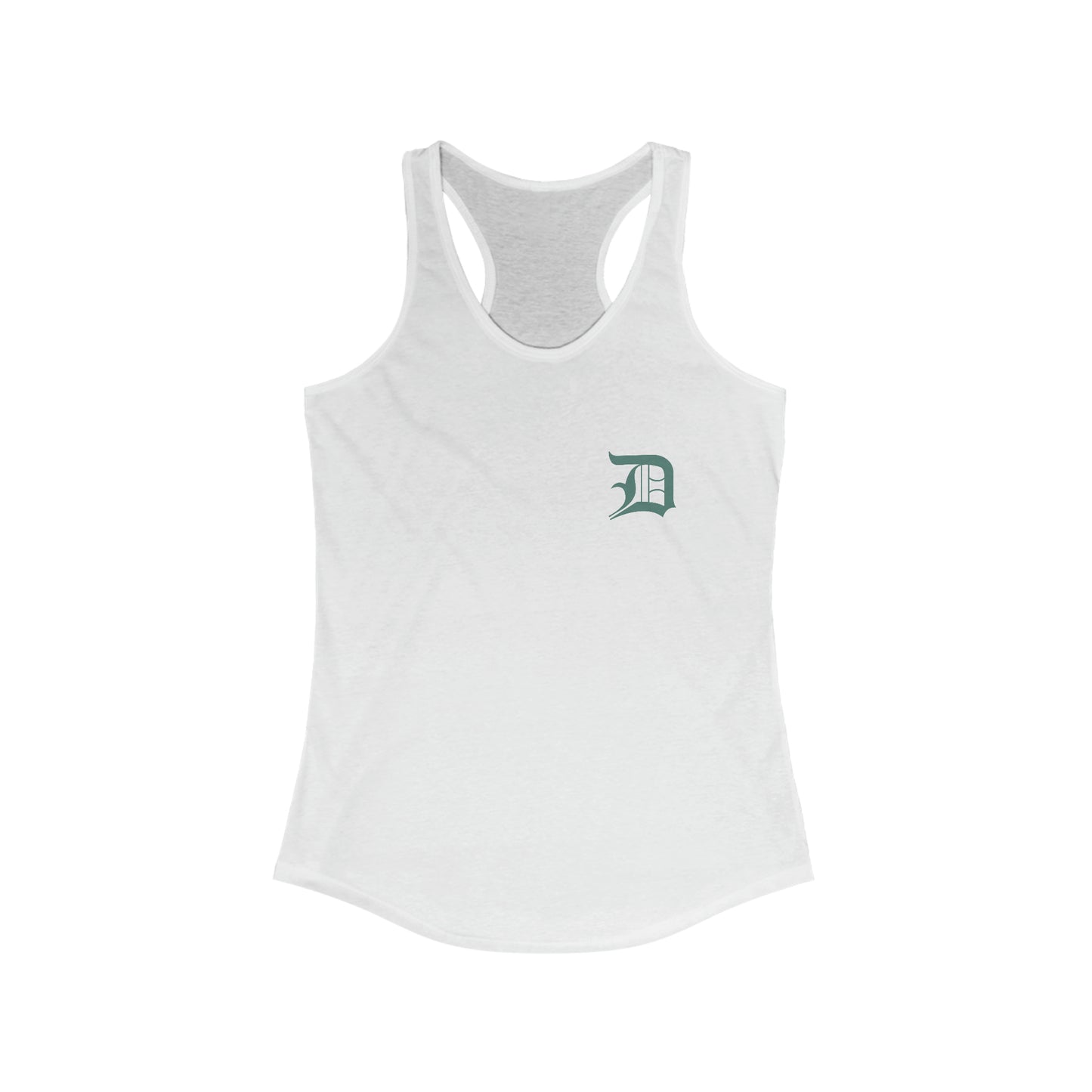 Detroit 'Old English D' Tank Top (Mini Copper Green 'D') | Women's Racerback