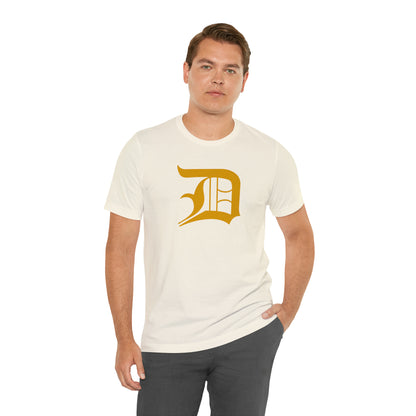 Detroit 'Old English D' T-Shirt (Gold) | Unisex Standard