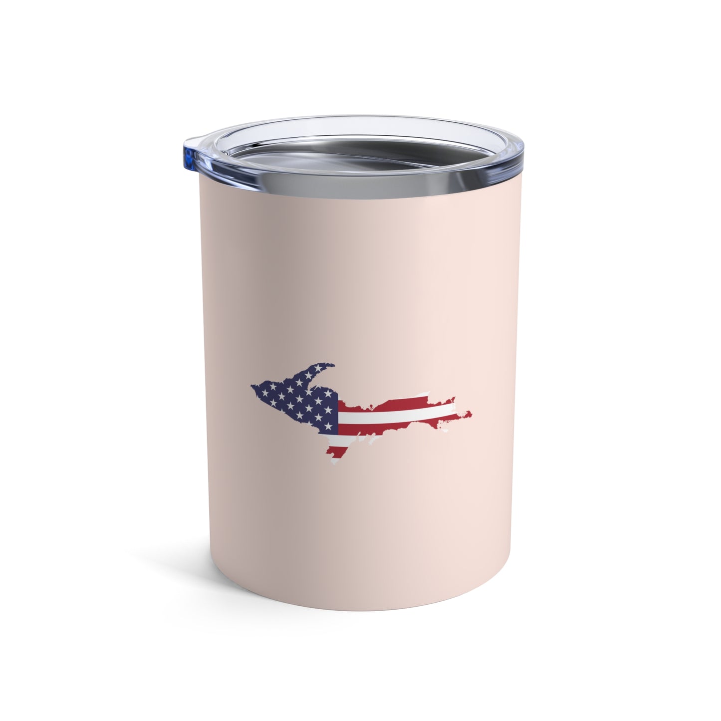 Michigan Upper Peninsula Tumbler (w/ UP USA Flag) | Champagne Pink - 10oz