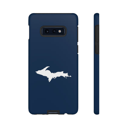 Michigan Upper Peninsula Tough Phone Case (Navy w/ White UP Outline) | Samsung & Pixel Android