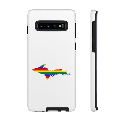 Michigan Upper Peninsula Tough Phone Case (w/ UP Pride Flag Outline) | Samsung & Pixel Android