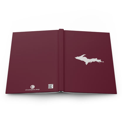 Michigan Upper Peninsula Hardcover Journal (Old Mission Burgundy w/ UP Outline) | Ruled - 150pgs