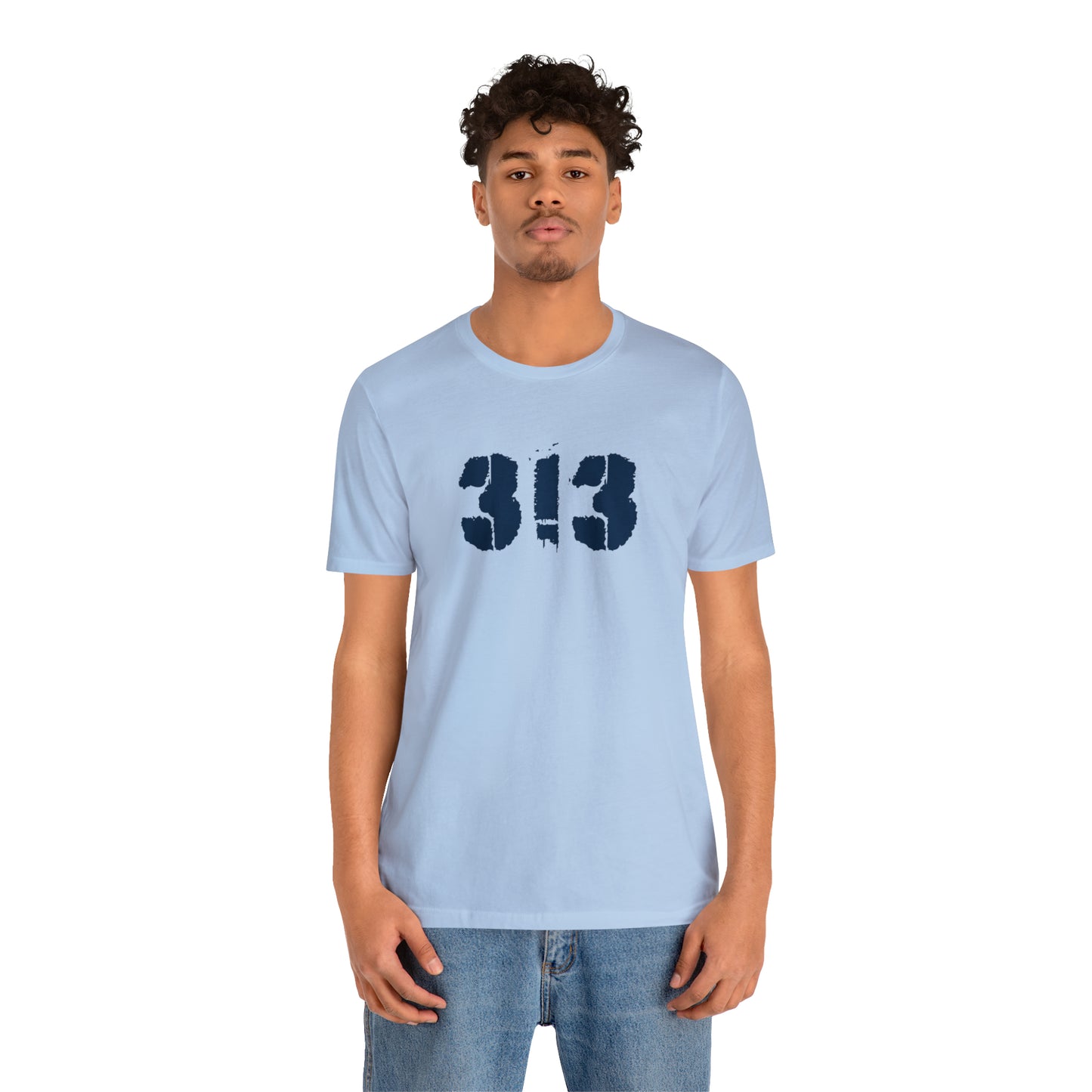 Detroit '313' T-Shirt (Spray Stencil Font) | Unisex Standard Fit