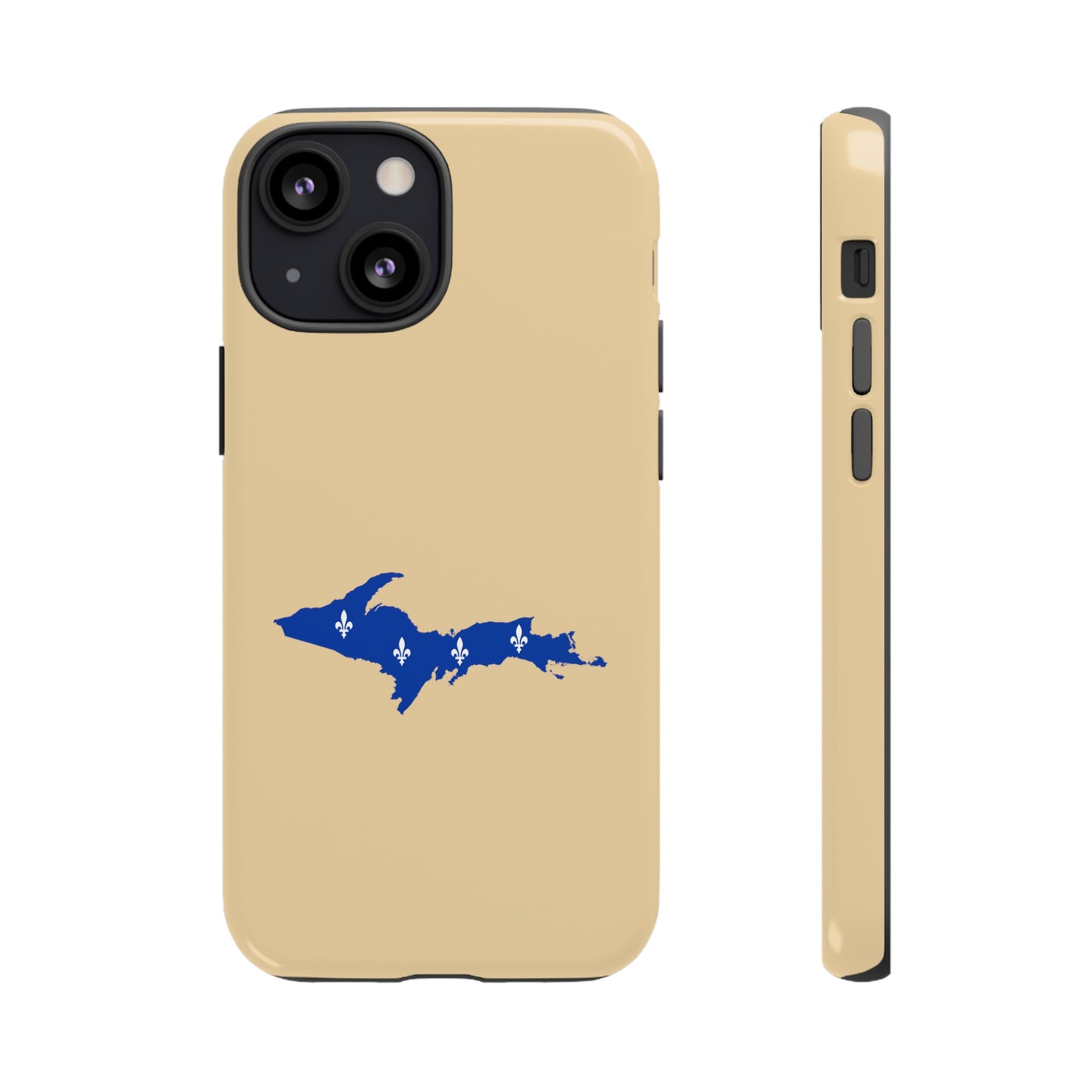 Michigan Upper Peninsula Tough Phone Case (Maple Color w/ UP Quebec Flag Outline) | Apple iPhone