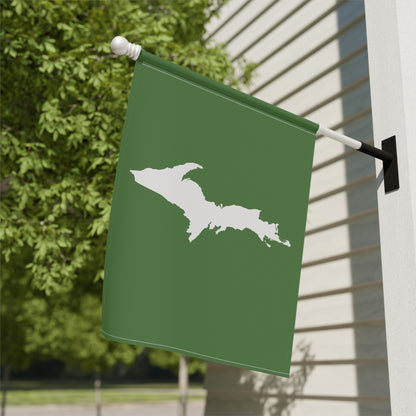 Michigan Upper Peninsula Home & Garden Flag (w/ UP Outline) | Pine Green