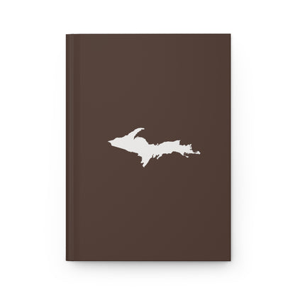 Michigan Upper Peninsula Hardcover Journal (Hickory Color w/ UP Outline) | Ruled - 150pgs