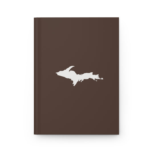 Michigan Upper Peninsula Hardcover Journal (Hickory Color w/ UP Outline) | Ruled - 150pgs