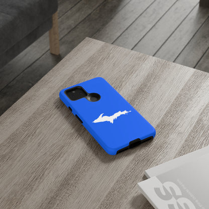 Michigan Upper Peninsula Tough Phone Case (Motor Town Blue w/ UP Outline) | Samsung & Pixel Android