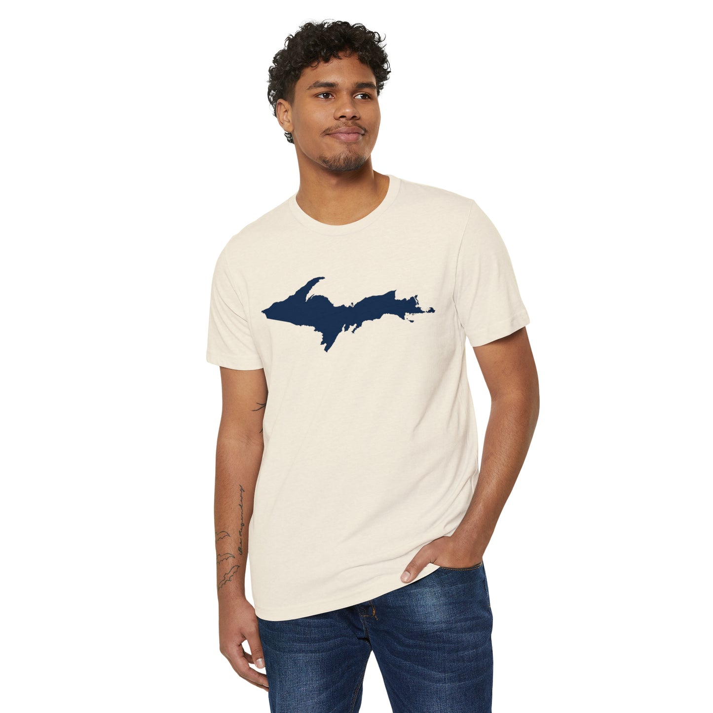 Michigan Upper Peninsula T-Shirt (w/ UP Outline) | Unisex Recycled Organic