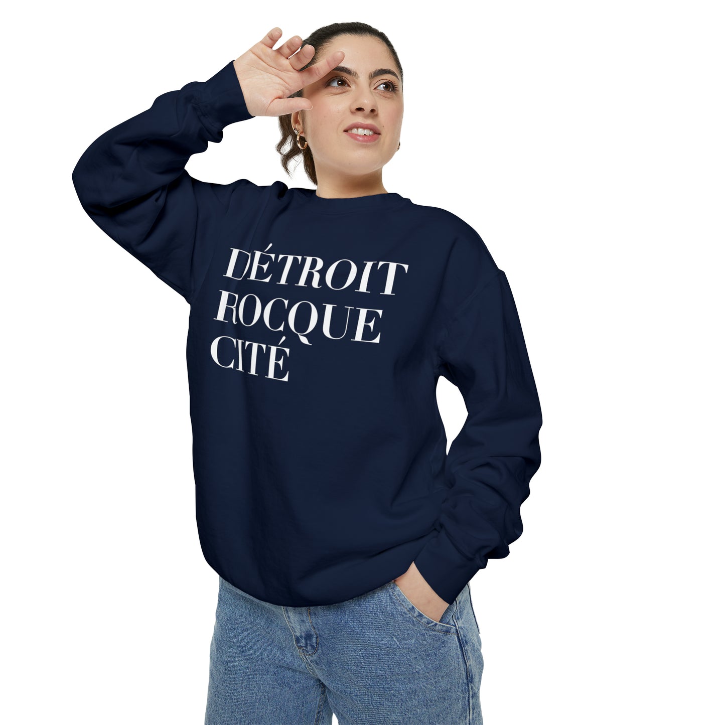 'Détroit Rocque Cité' Sweatshirt | Unisex Garment Dyed