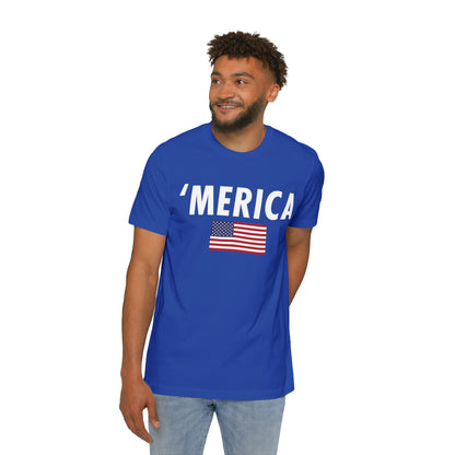 'Merica' T-Shirt (Oblique Sans Flag Edition) | Made in USA