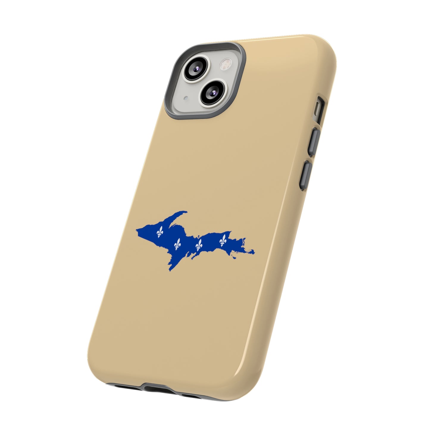 Michigan Upper Peninsula Tough Phone Case (Maple Color w/ UP Quebec Flag Outline) | Apple iPhone