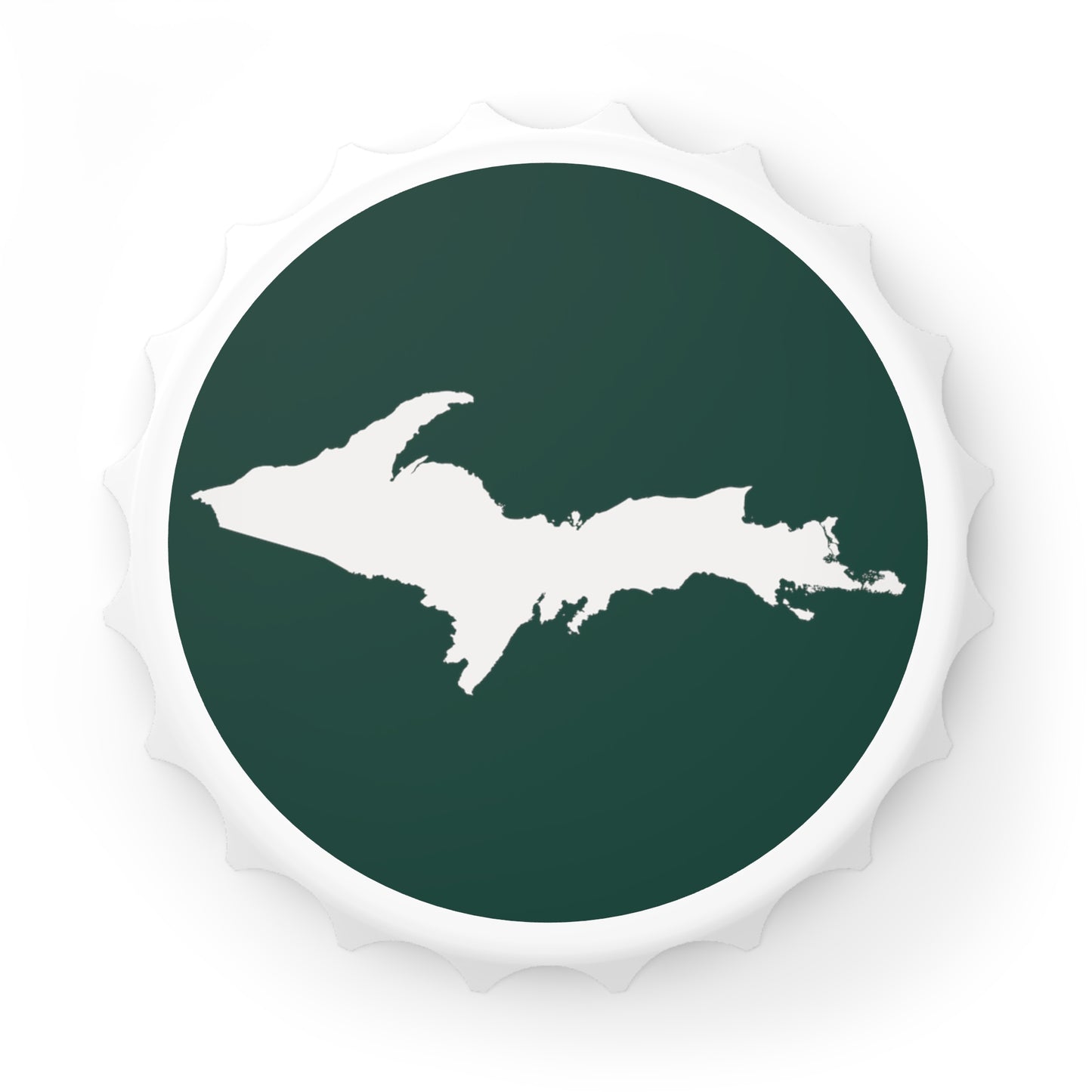 Michigan Upper Peninsula Bottle Opener (w/ UP Outline) | Laconic Green