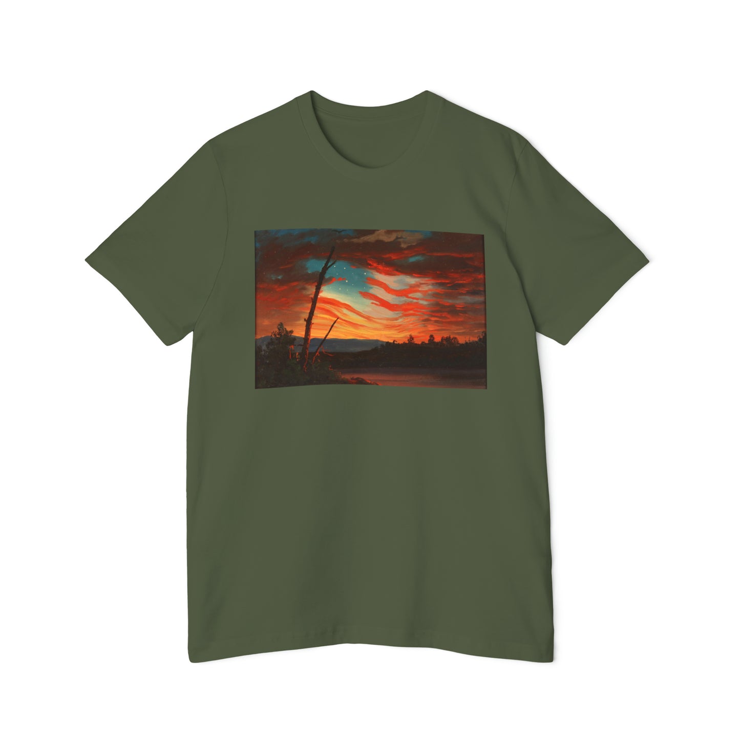 'Our Banner in the Sky' Painting T-Shirt (Church, 1861) | Made in USA