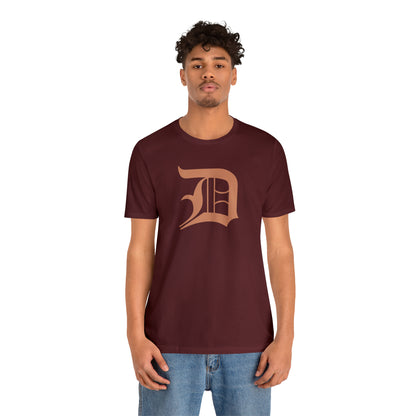 Detroit 'Old English D' T-Shirt (Copper Color) | Unisex Standard