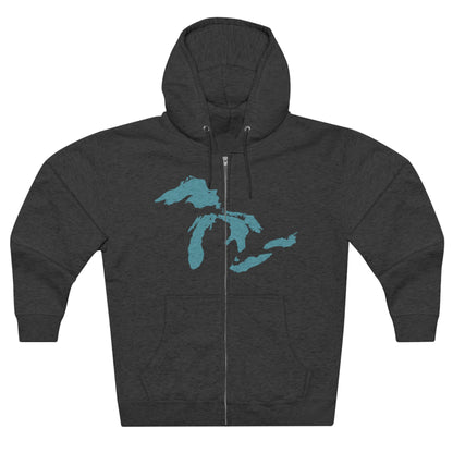 Great Lakes Hoodie (Huron Blue) | Unisex Full Zip