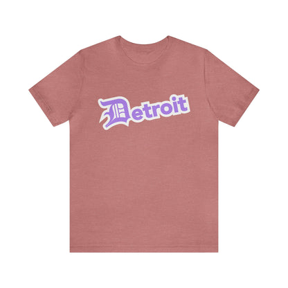 Detroit' T-Shirt (Lavender w/ Old English 'D') | Unisex Standard