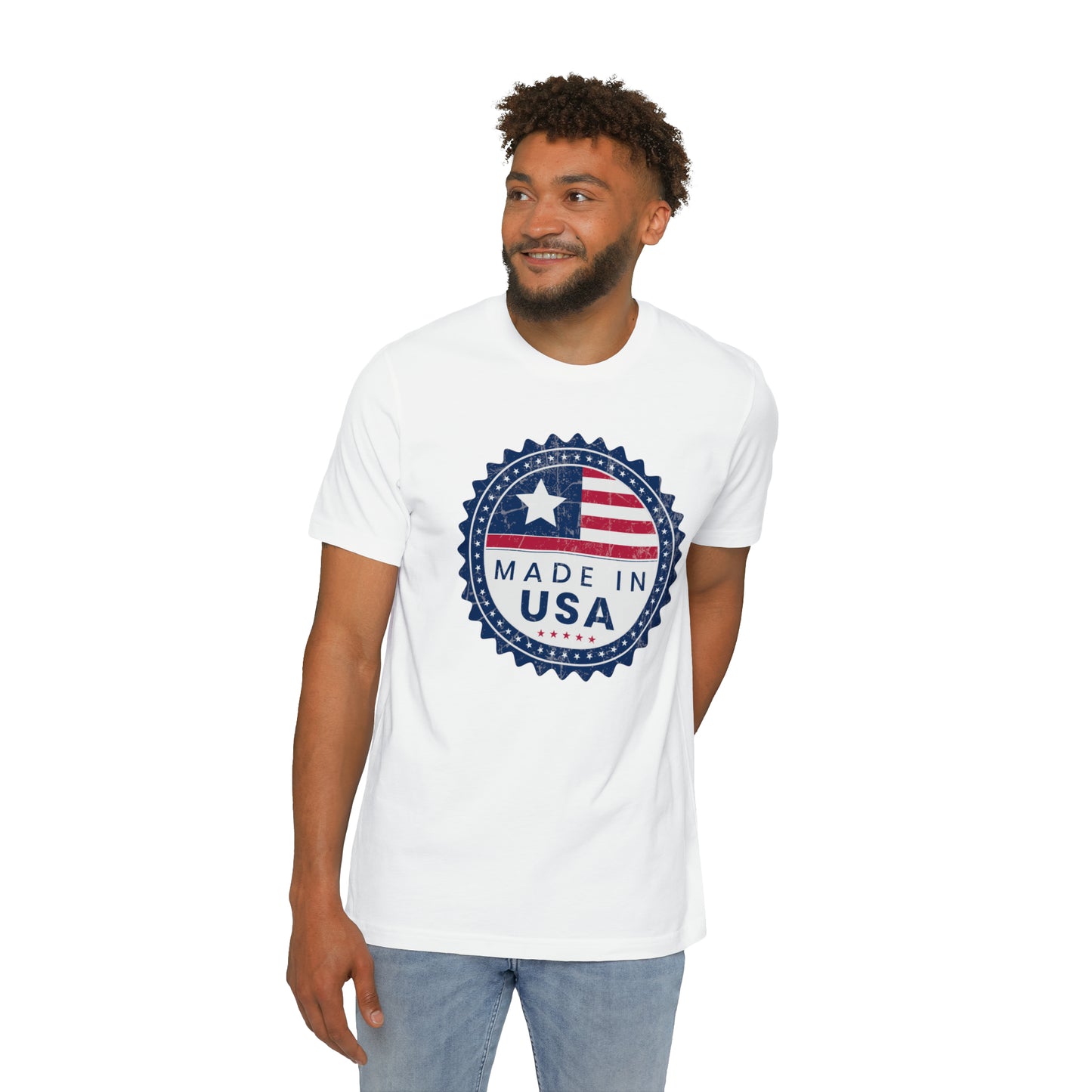 'Made in USA' T-Shirt (Cap Shape) | Made in USA