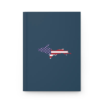 Michigan Upper Peninsula Hardcover Journal (w/ UP USA Flag) | Ruled - '37 Caddie Blue