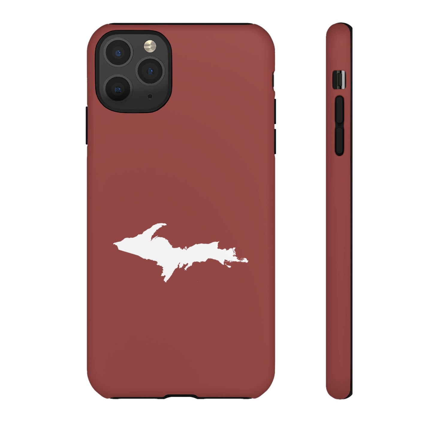 Michigan Upper Peninsula Tough Phone Case (Ore Dock Red w/ UP Outline) | Apple iPhone