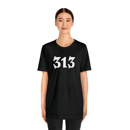 Detroit '313' T-Shirt (Angry Serif Font) | Unisex Standard Fit