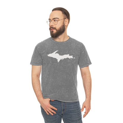 Michigan Upper Peninsula T-Shirt (w/ UP Outline) | Unisex Mineral Wash