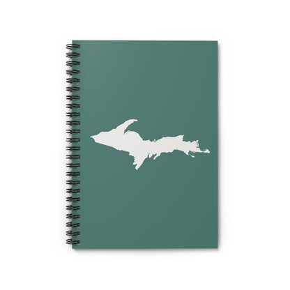 Michigan Upper Peninsula Spiral Notebook (w/ UP Outline) | Copper Green