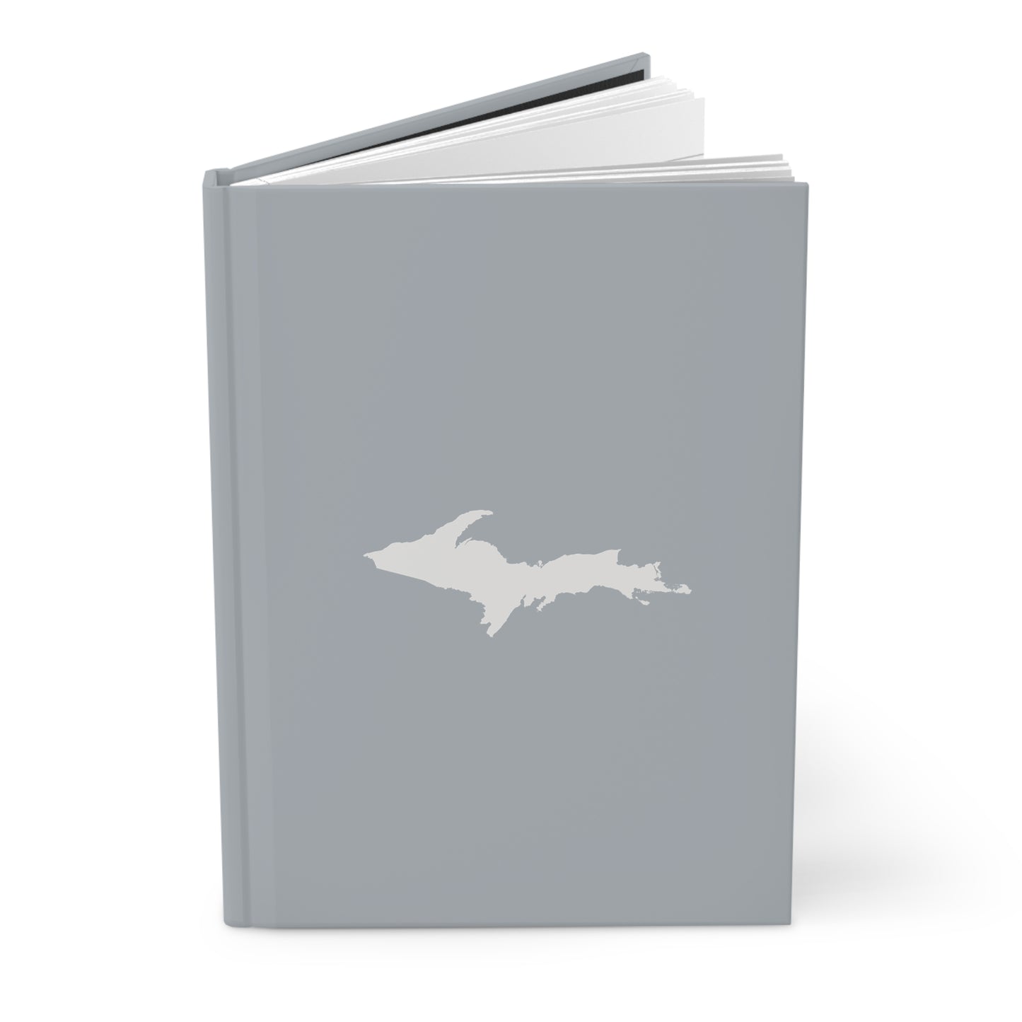 Michigan Upper Peninsula Hardcover Journal (Silver w/ UP Outline) | Ruled - 150pgs