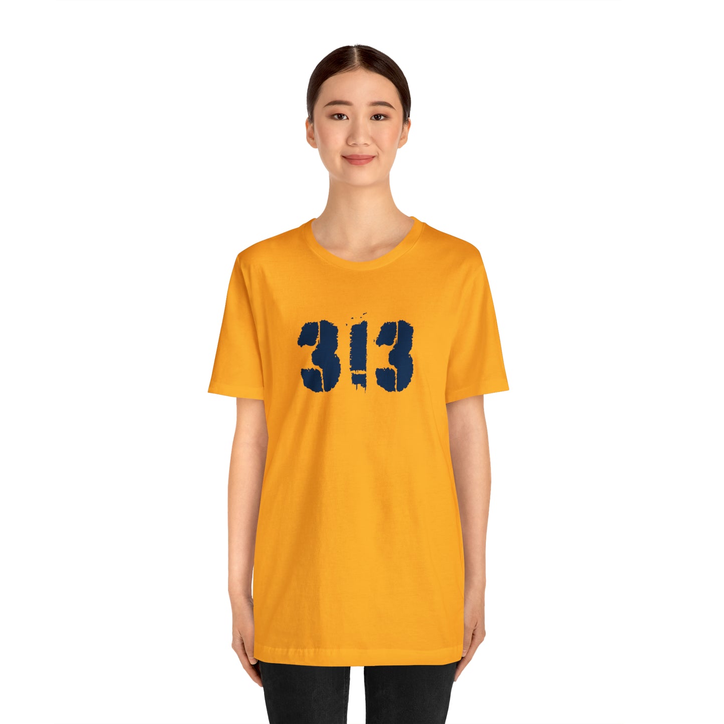 Detroit '313' T-Shirt (Spray Stencil Font) | Unisex Standard Fit