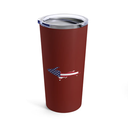 Michigan Upper Peninsula Tumbler (w/ UP USA Flag) | Cherryland Red - 20oz