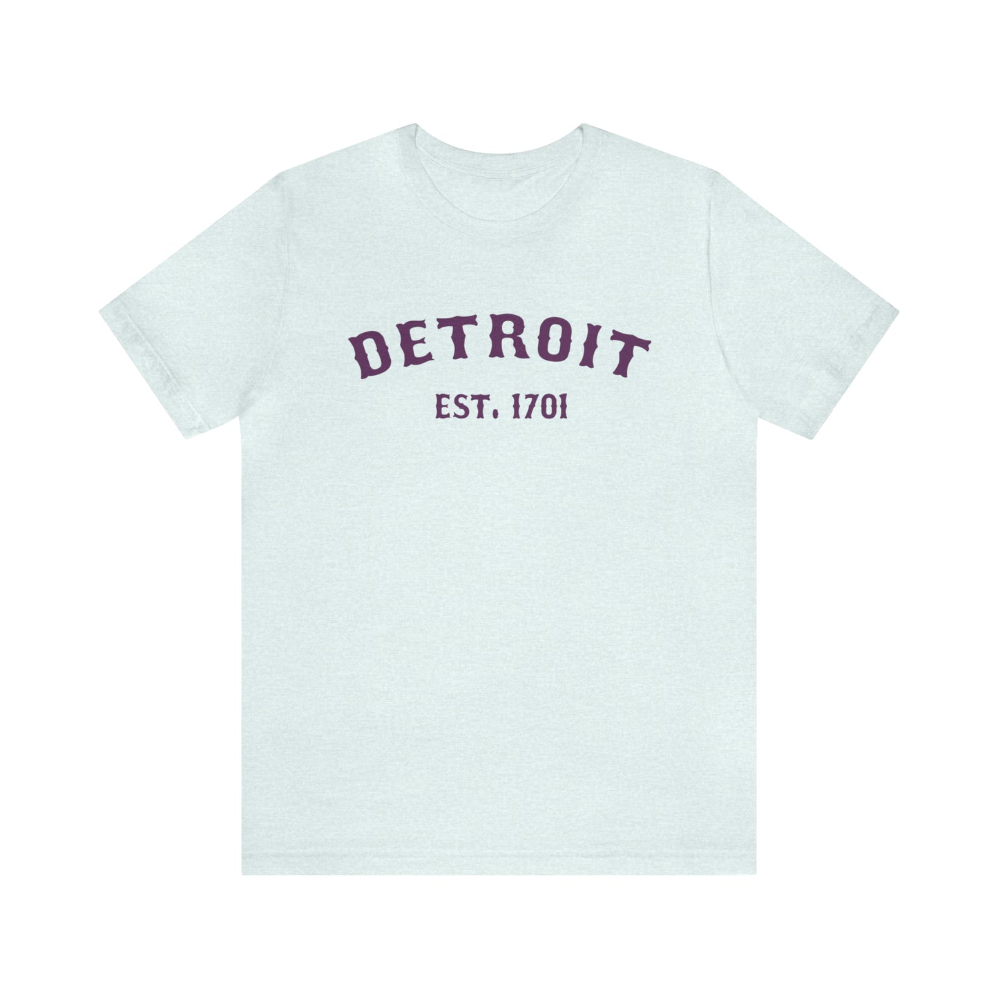 'Detroit EST. 1701' T-Shirt (Plum Ballpark Font) | Unisex Standard