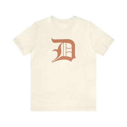 Detroit 'Old English D' T-Shirt (Copper Color) | Unisex Standard