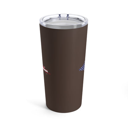 Michigan Upper Peninsula Tumbler (w/ UP USA Flag) | Hickory Color - 20oz