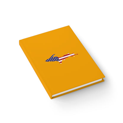 Michigan Upper Peninsula Blank Sketchbook (w/ UP USA Flag) | Birch Leaf Orange