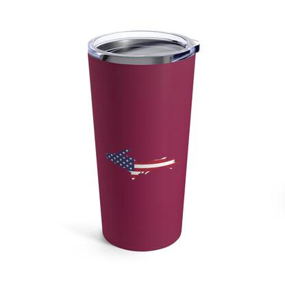 Michigan Upper Peninsula Tumbler (w/ UP USA Flag) | Ruby Red - 20oz