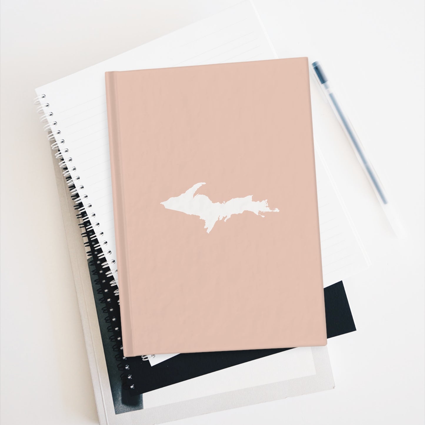 Michigan Upper Peninsula Blank Sketchbook (w/ UP Outline) | Rose Gold