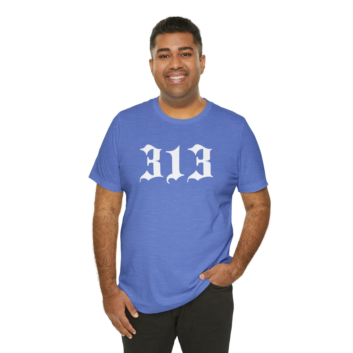 Detroit '313' T-Shirt (Old English Font) | Unisex Standard Fit