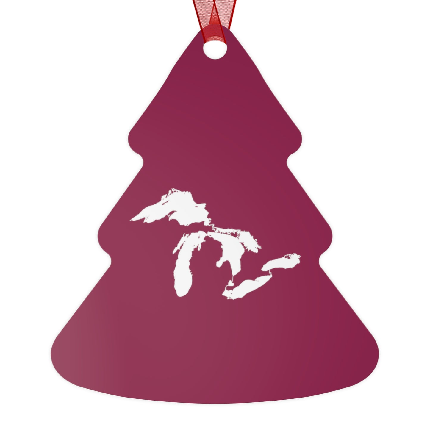 Great Lakes Christmas Ornament | Metal - Ruby Red