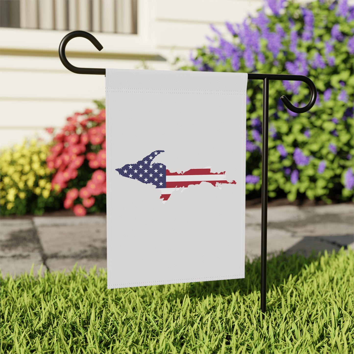 Michigan Upper Peninsula Home & Garden Flag (w/ UP USA Flag) | Birch Bark White