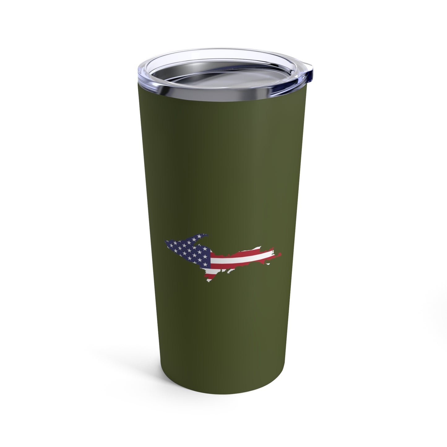 Michigan Upper Peninsula Tumbler (w/ UP USA Flag) | Army Green - 20oz