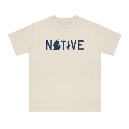 Michigan 'Native' T-Shirt (Licence Plate Font) | Organic Unisex