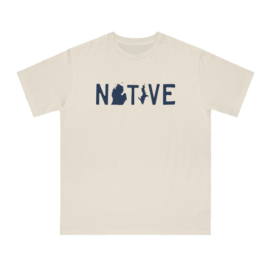 Michigan 'Native' T-Shirt (Licence Plate Font) | Organic Unisex